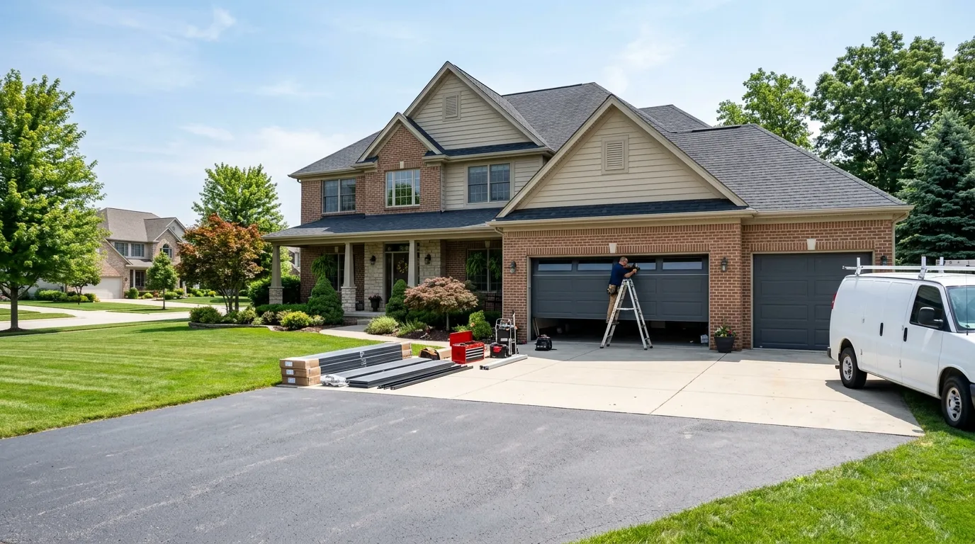 Raised panel garage door