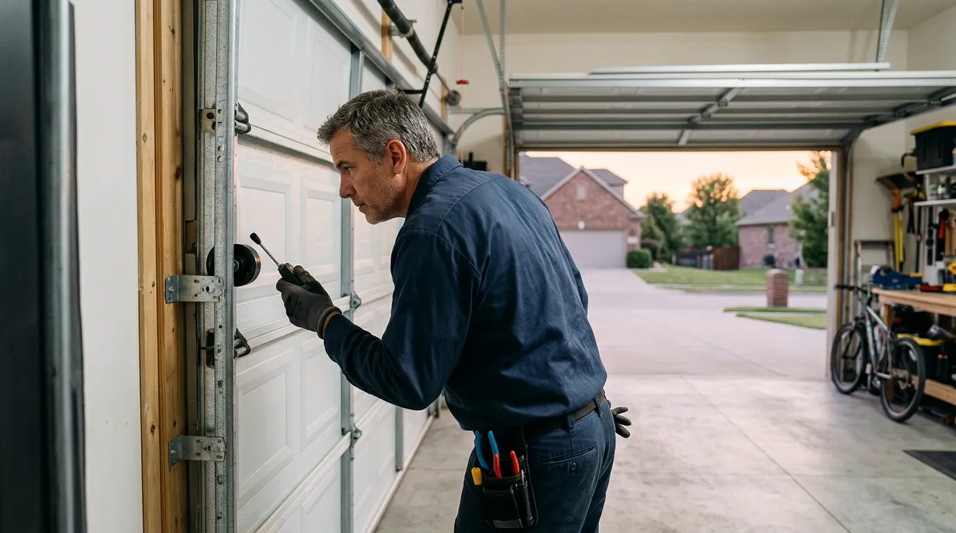 Modern flush garage door