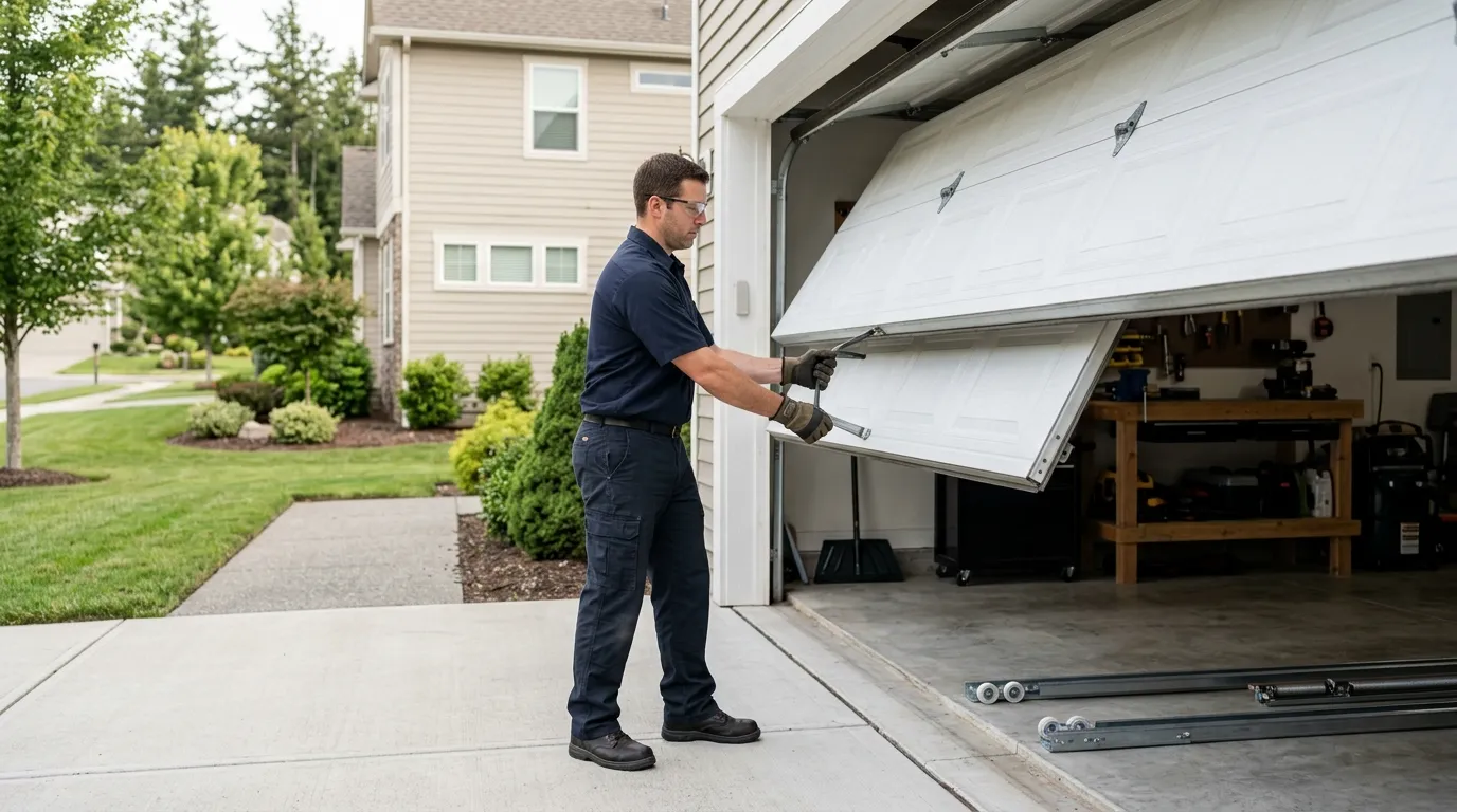 Insulated panel garage door