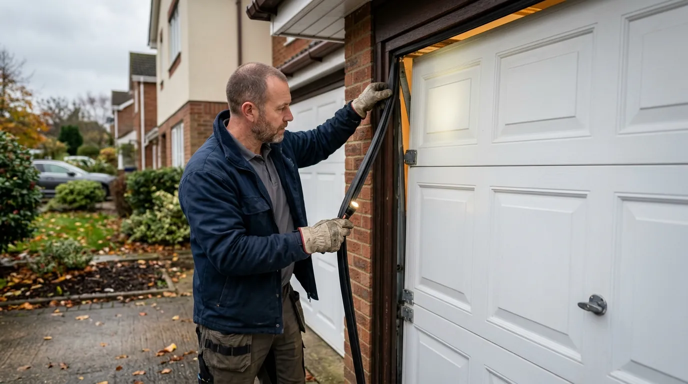 Modern flush garage door