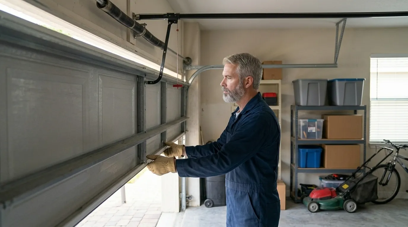 Modern flush garage door