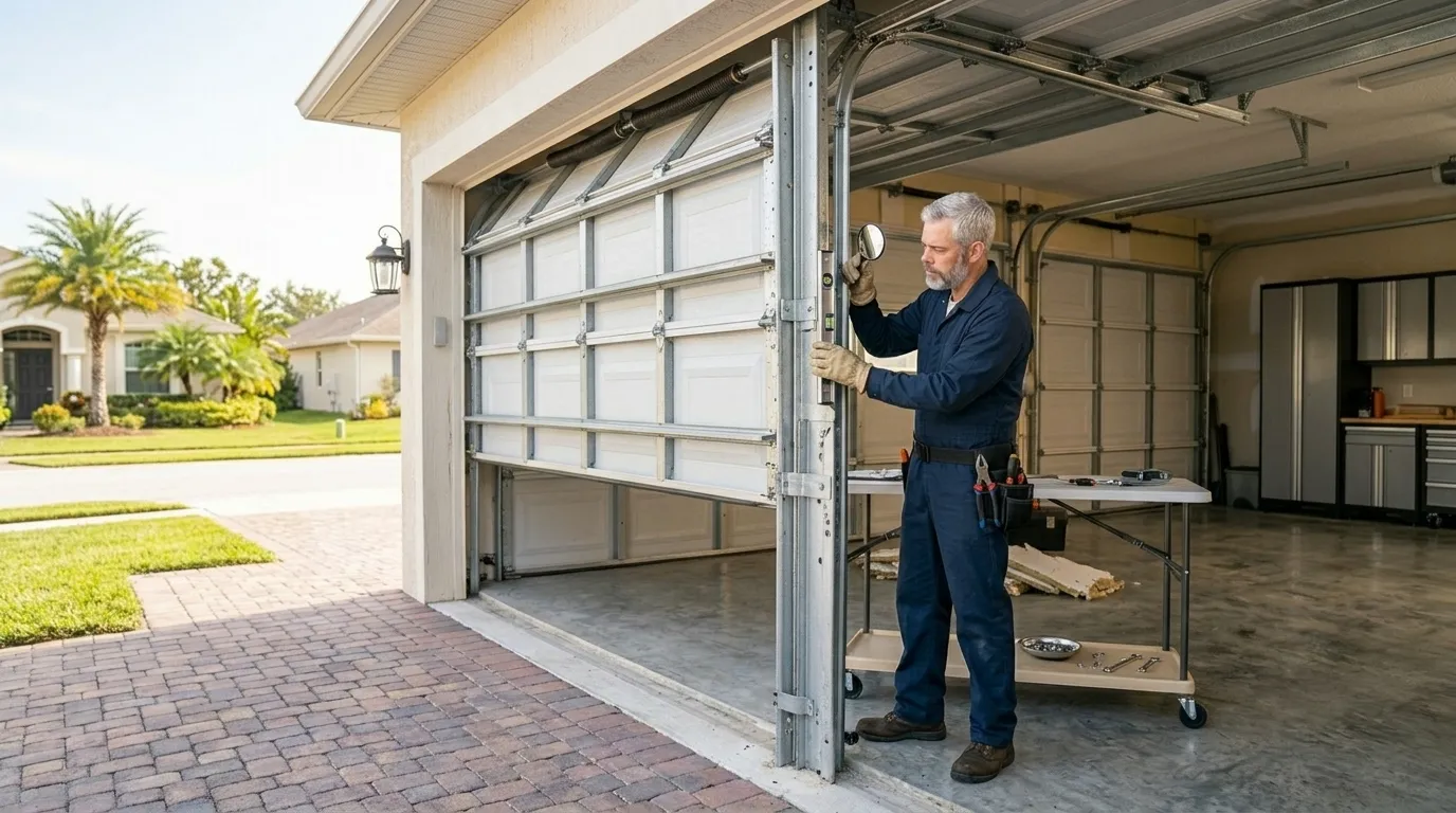 Insulated panel garage door