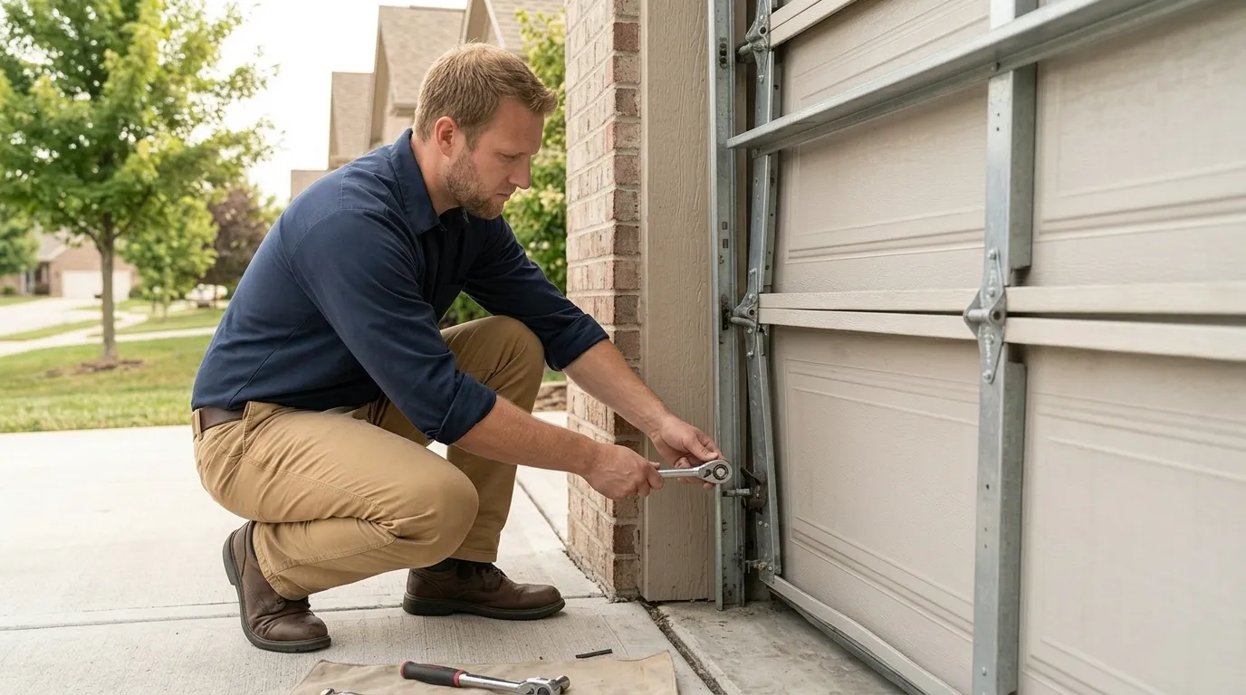 Modern flush garage door