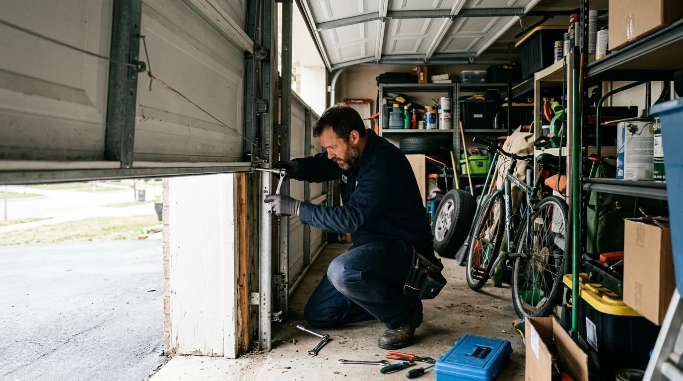 Insulated panel garage door