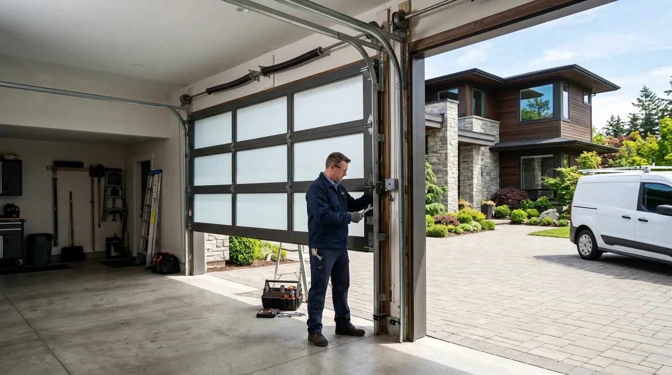 Carriage house garage door