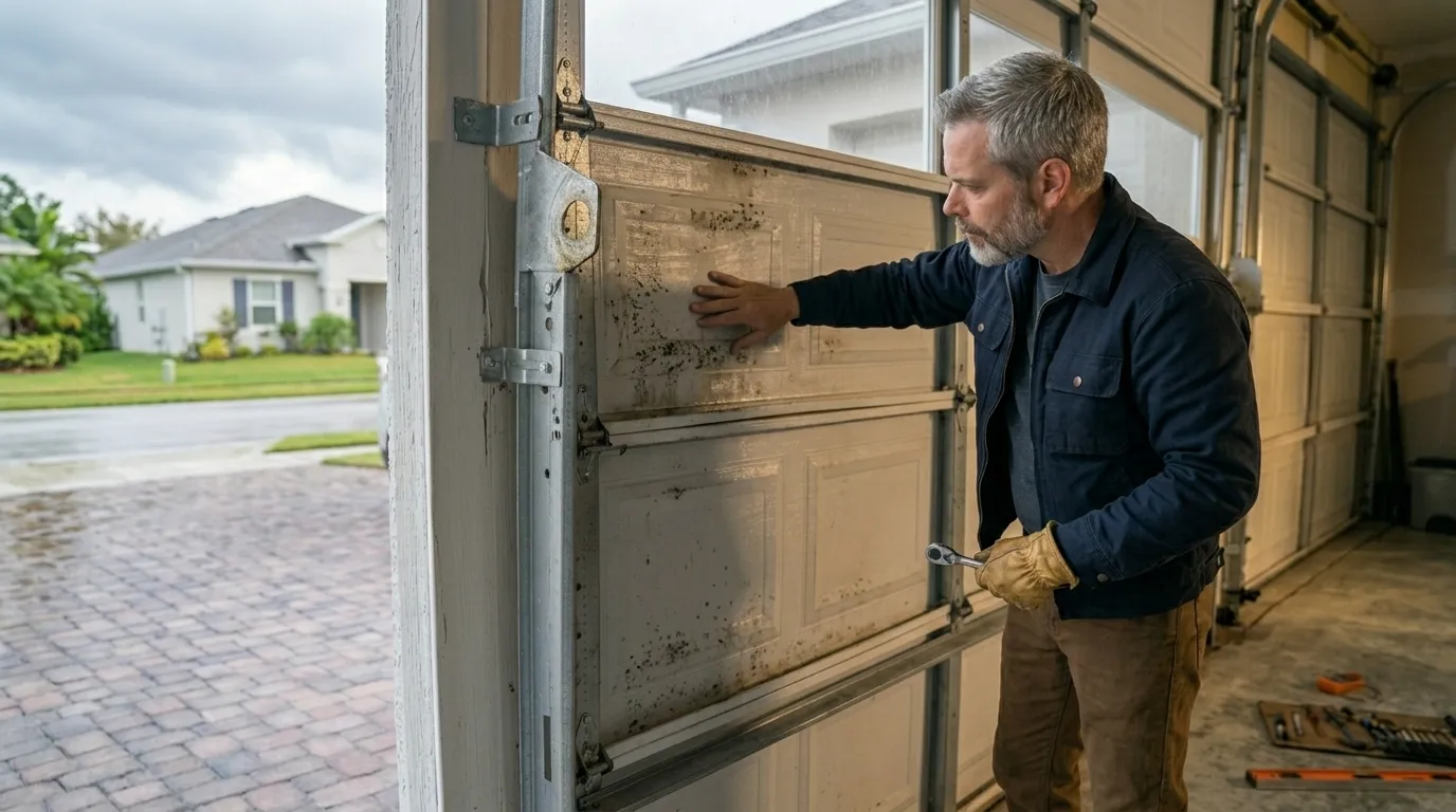 Insulated panel garage door