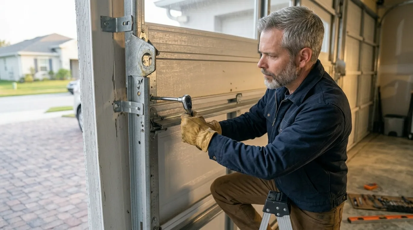 Modern flush garage door