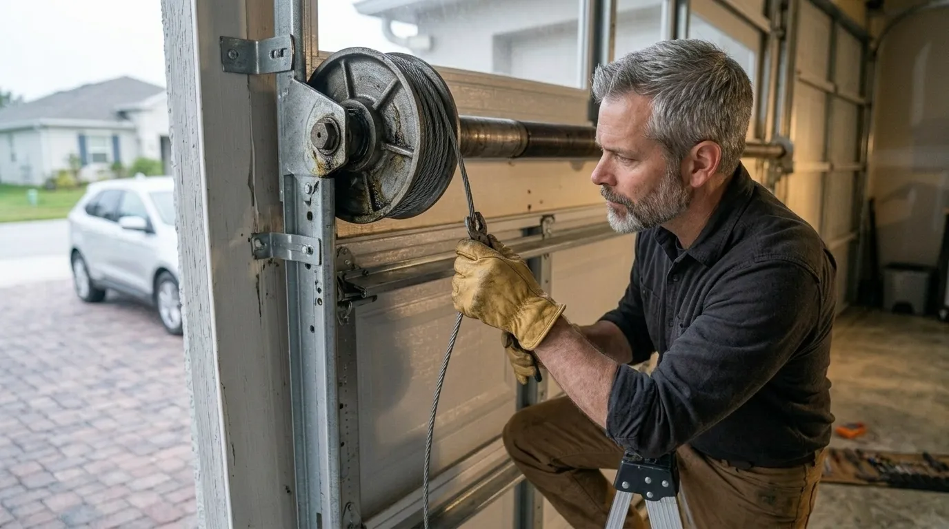 Modern flush garage door