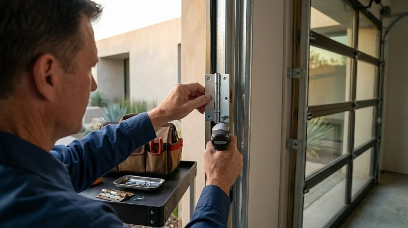 Modern flush garage door